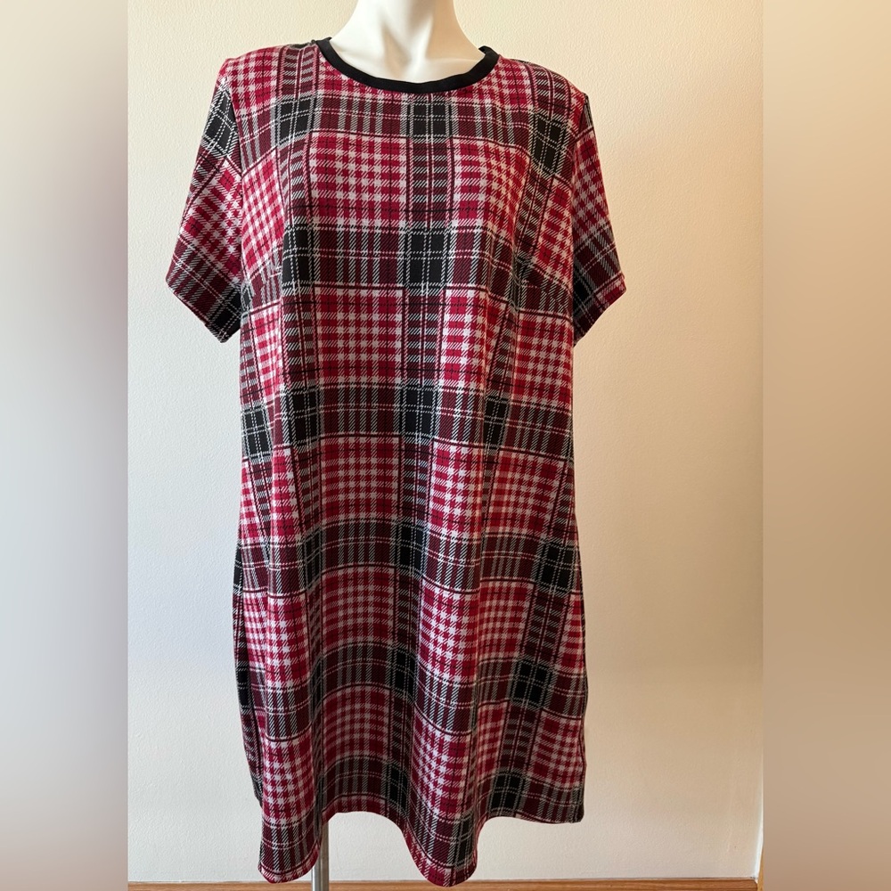 Red and Black Plaid Dress